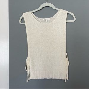 Knit cream tank top